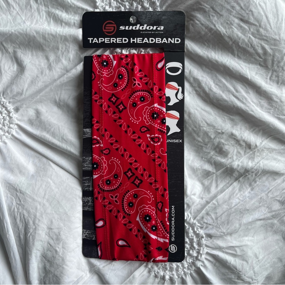 Brand new red handkerchief Sudora headband